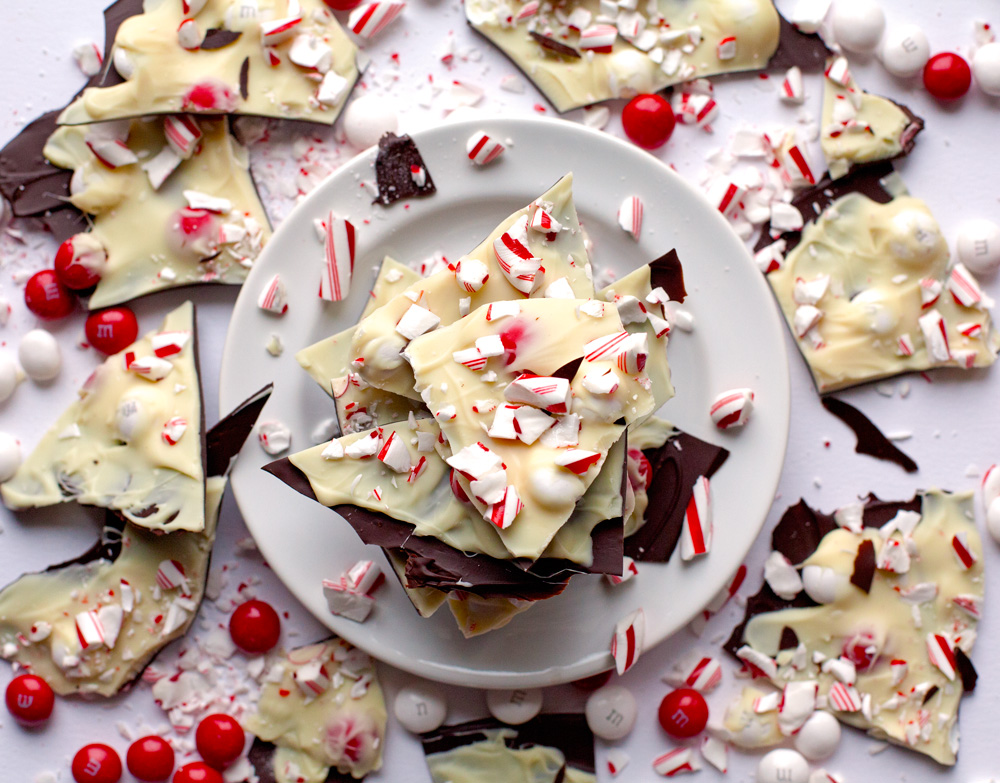 Double Peppermint Crunch Bark by Deliciously Yum!
