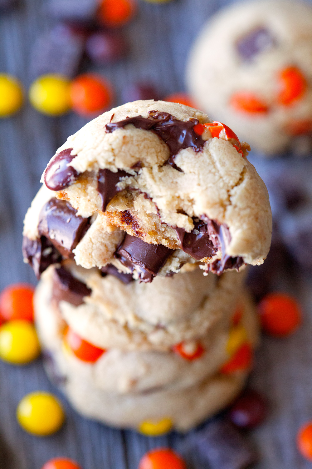 Thick and Chewy Resees Chocolate Chunk Cookies by Deliciously Yum!