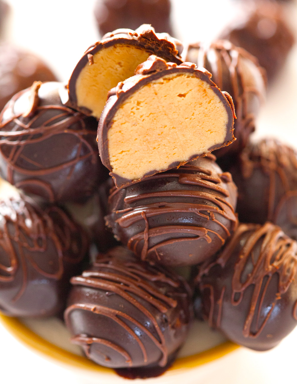 Chocolaty Peanut Butter Truffles by Deliciously Yum!