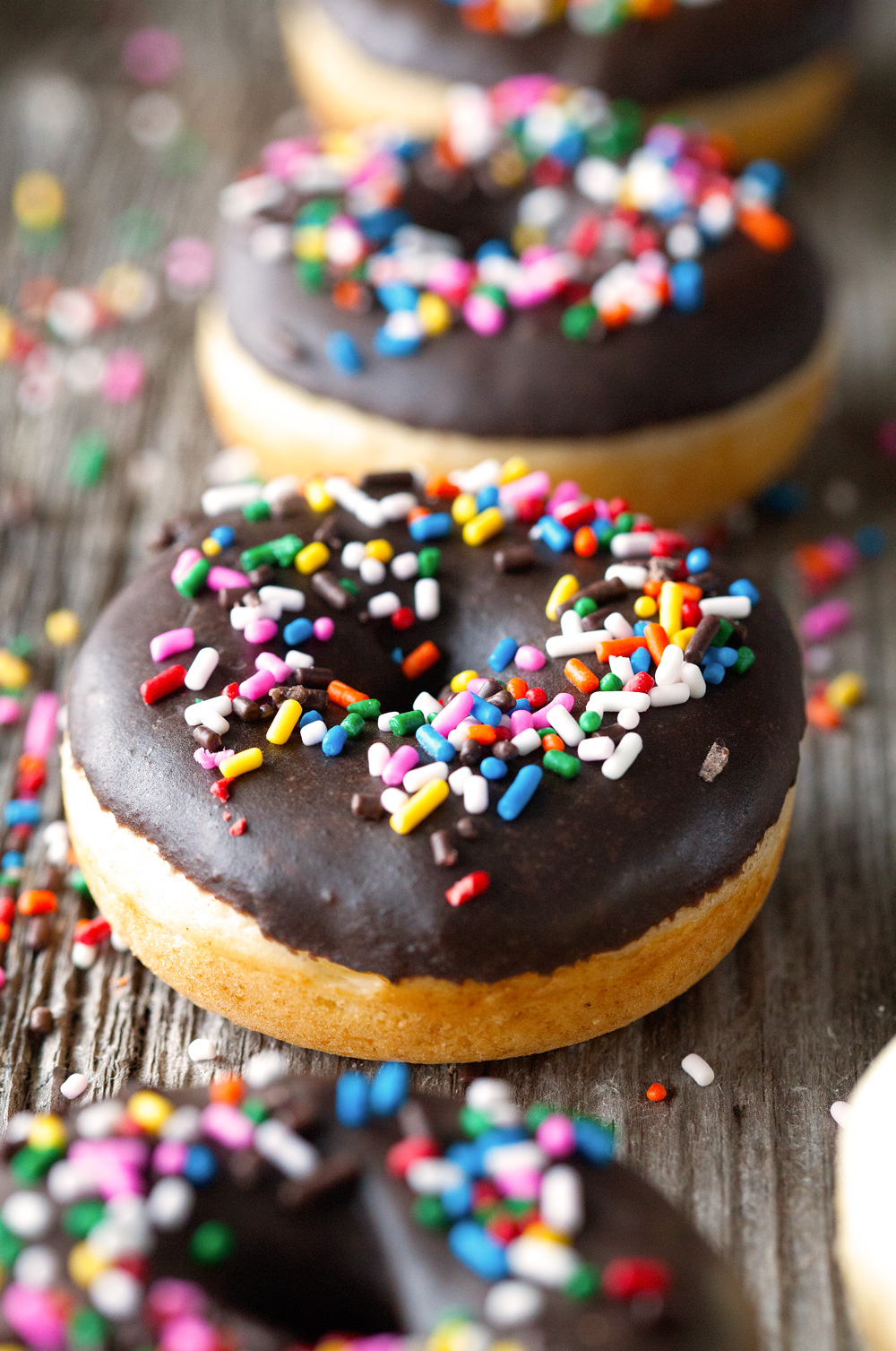 Black and White Bakery-Style Doughnuts by Deliciously Yum!