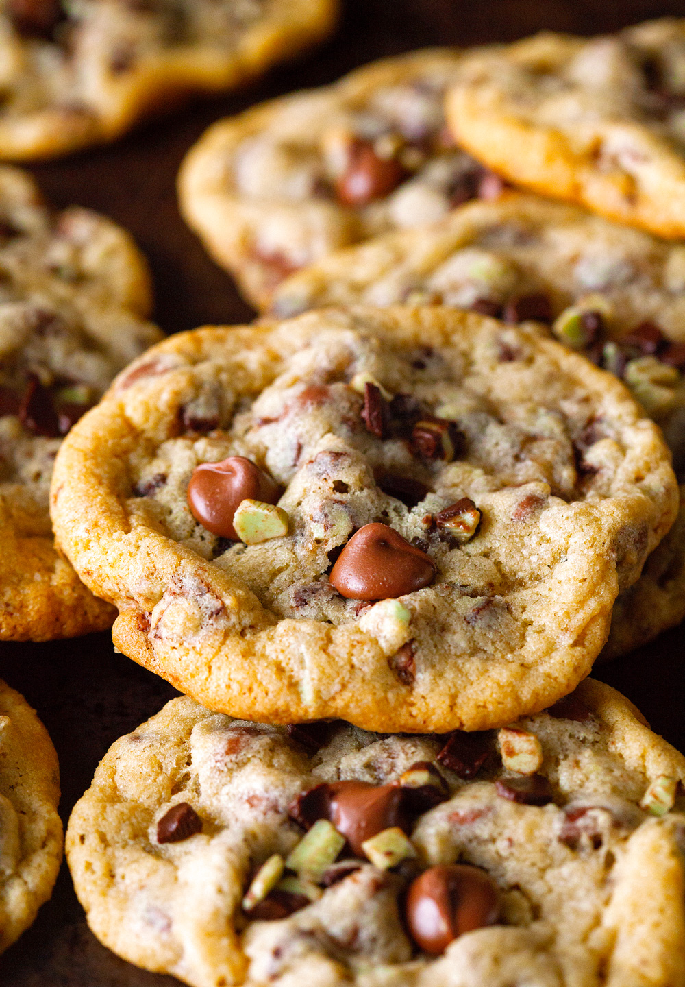 Perfect Mint Chocolate Chip Cookies via Deliciously Yum!
