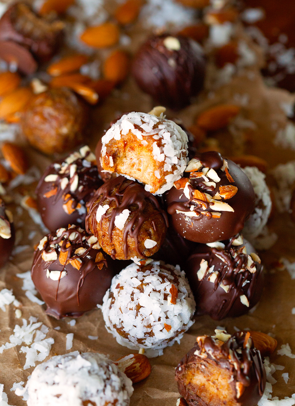 Almond Butter Date Bites via Deliciously Yum!