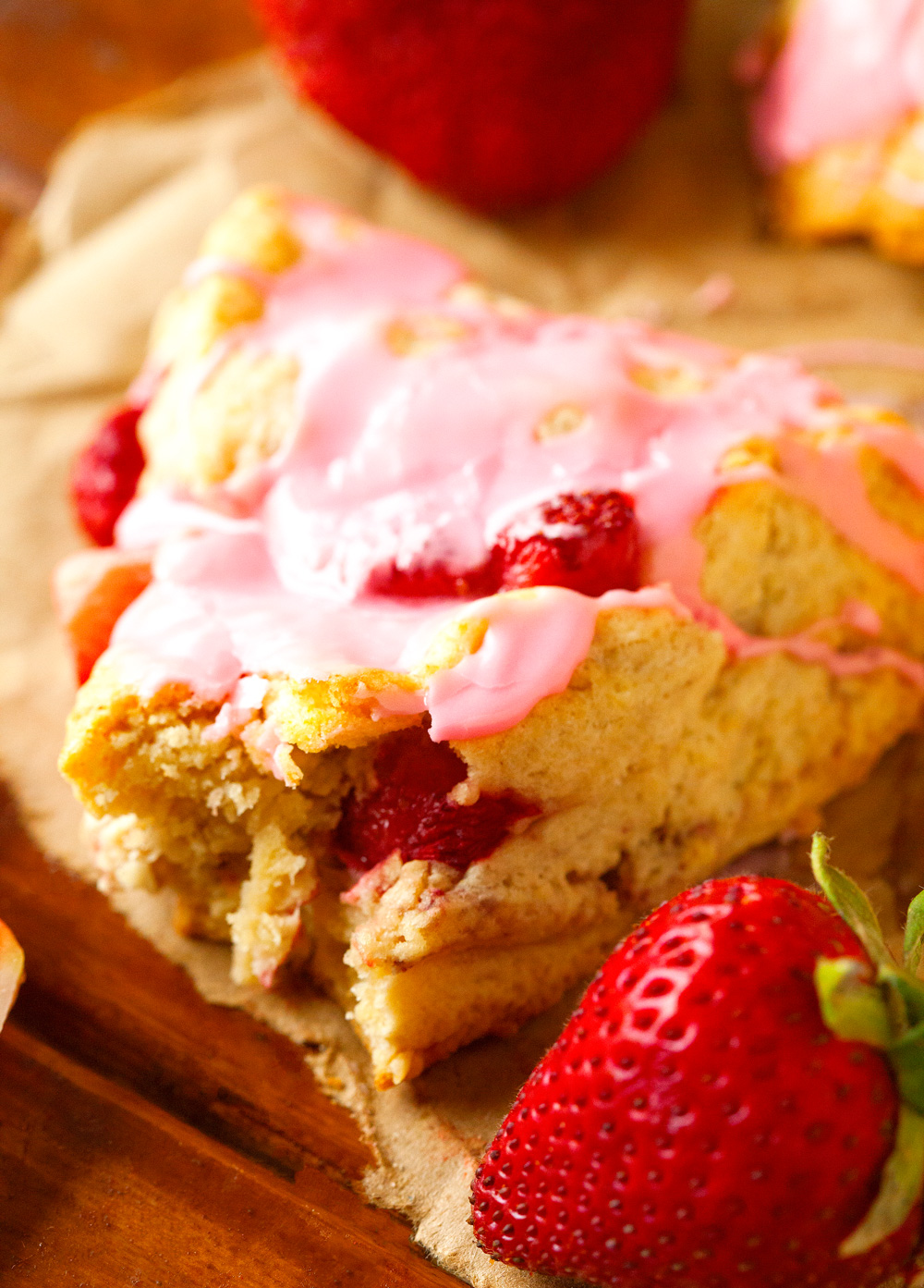 Strawberry Dream Scones via Deliciously Yum!
