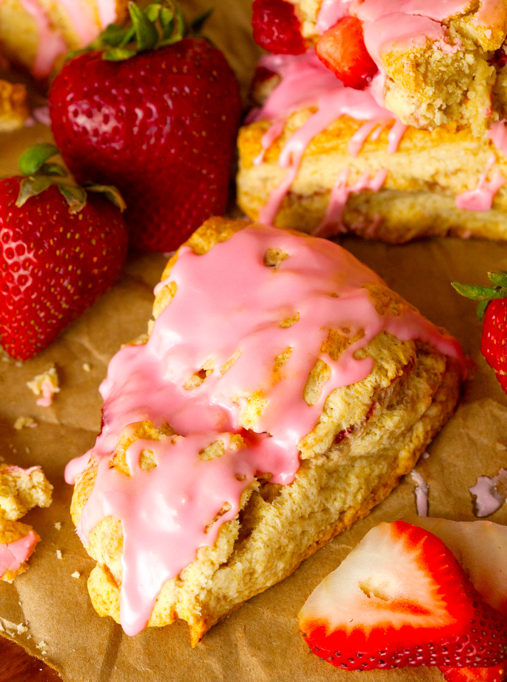 Strawberry Dream Scones via Deliciously Yum!
