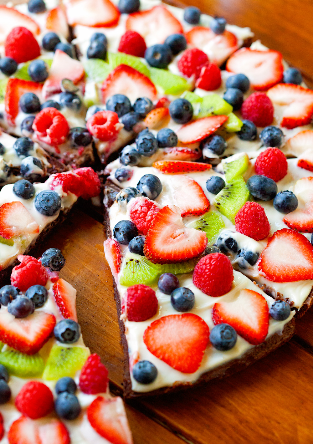 Fruity Brownie Dessert Pizza